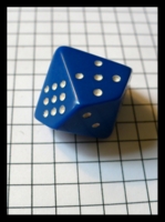 Dice : Dice - 10D - Blue Opaque With White Pips